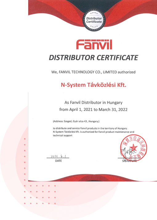 Fanvil certificate